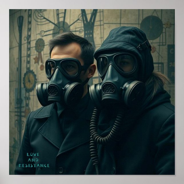 Poster LOVE & RESISTANCE Kafka Romantics Modern Graphic 2 (Devant)