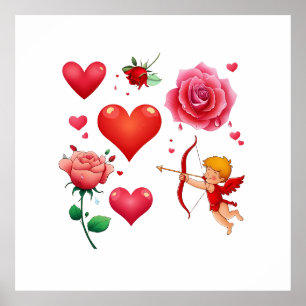 Poster Love & Romance - Saint Valentin