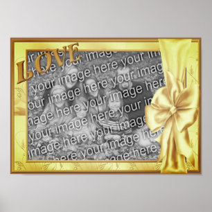 Poster Love Satin Bow Frame Ajouter Votre Photo