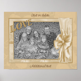 Poster Love Satin Bow Frame Créer Votre Propre Photo