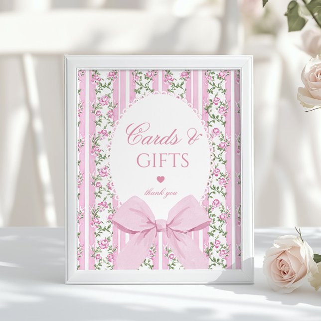 Poster Love Shack Baby Cards and gifts Floral Bow (Créateur téléchargé)