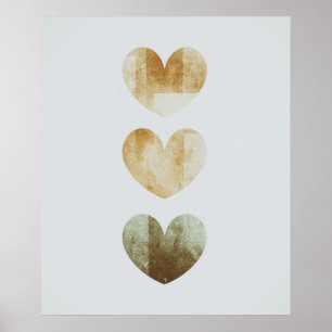 Poster Love Simple Boho Dessins Boho Chic Aesthétique Boh