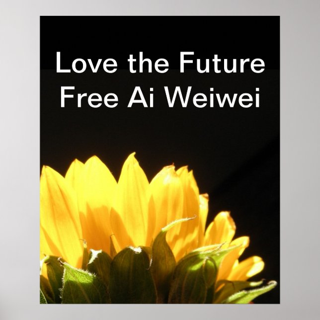 Poster " Love the Future - Free Ai Weiwei " Grandes affic (Devant)