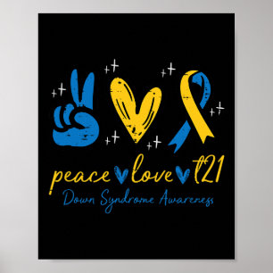 Poster Love Trisomy 21 Down Syndrome Sensibilisation Femm
