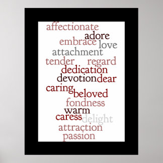 Poster Love Words