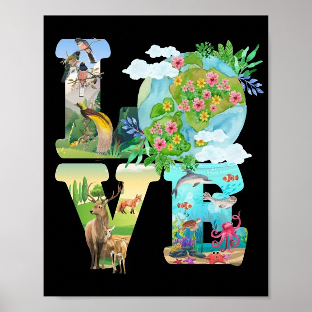Poster Love World Earth Day 2022 Planet Environmental (Devant)