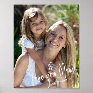 Poster Love You Mom Fête des mères Imprimer