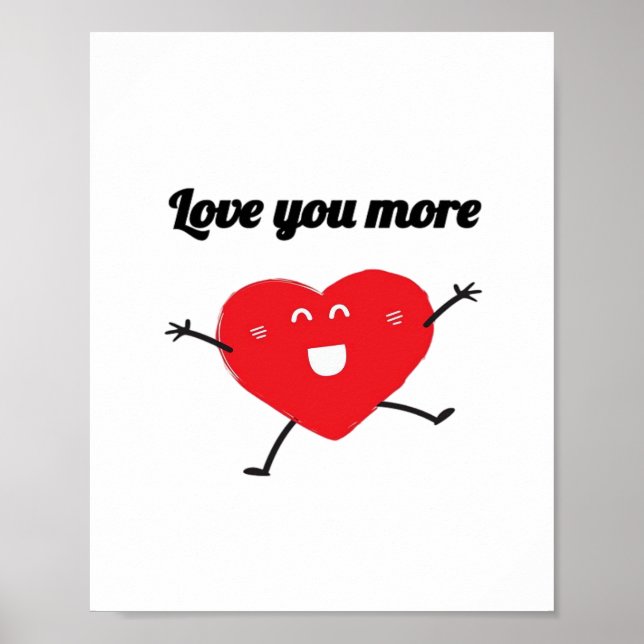 Poster Love You More Balanced Visual Style  (Devant)
