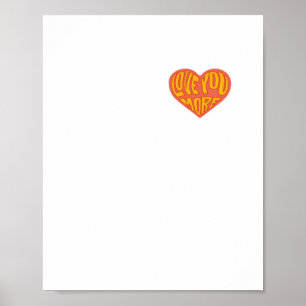 Poster Love You More Clean Layout Style