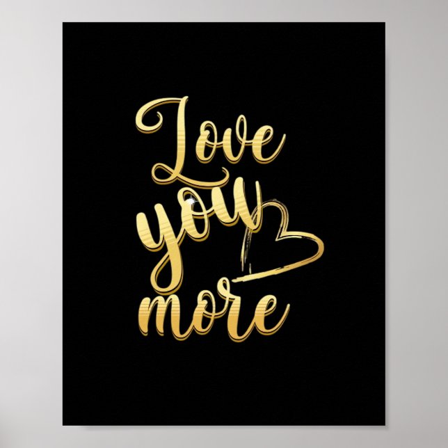 Poster Love You More Soft Modern Style  (Devant)