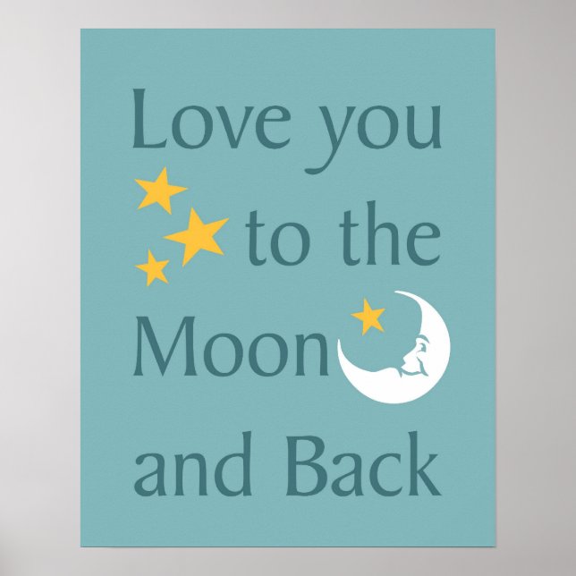 Poster Love You to the Moon and Back (Devant)