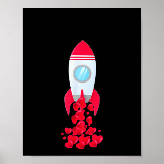 Poster Love You To The Moon And Back Space Shirt Valentin