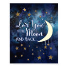 Poster Love You to the Moon & Back
