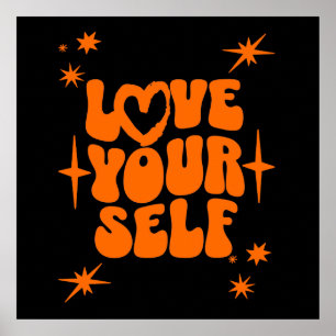 Poster Love Yourself Wood Wall Art