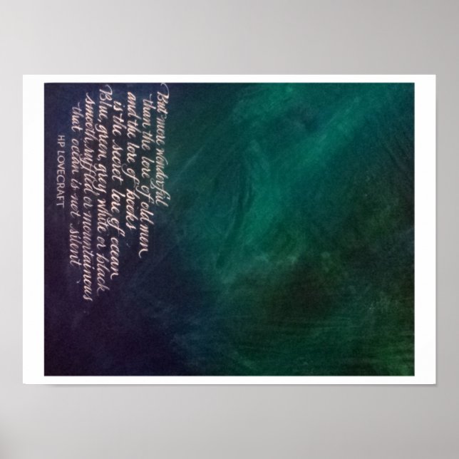 Poster Lovecraft Lore de peinture océanique Calligraphie (Devant)