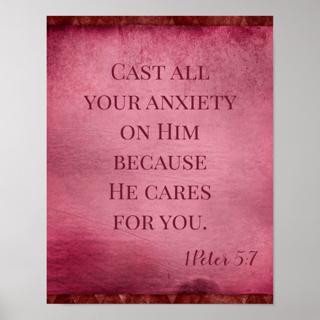 Poster Lovely God Cares for you (Devant)