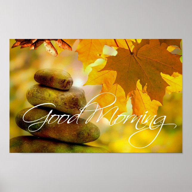 Poster Lovely Good Morning Positive Thinking (Devant)
