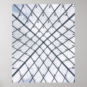 Poster Low-angle photo of gray metal frame