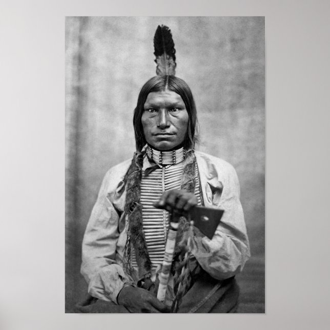 Poster Low Dog - Photo vintage amérindienne (Devant)