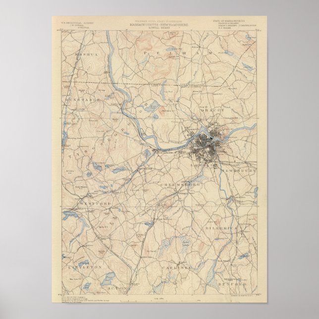 Poster Lowell, Massachusetts (Devant)