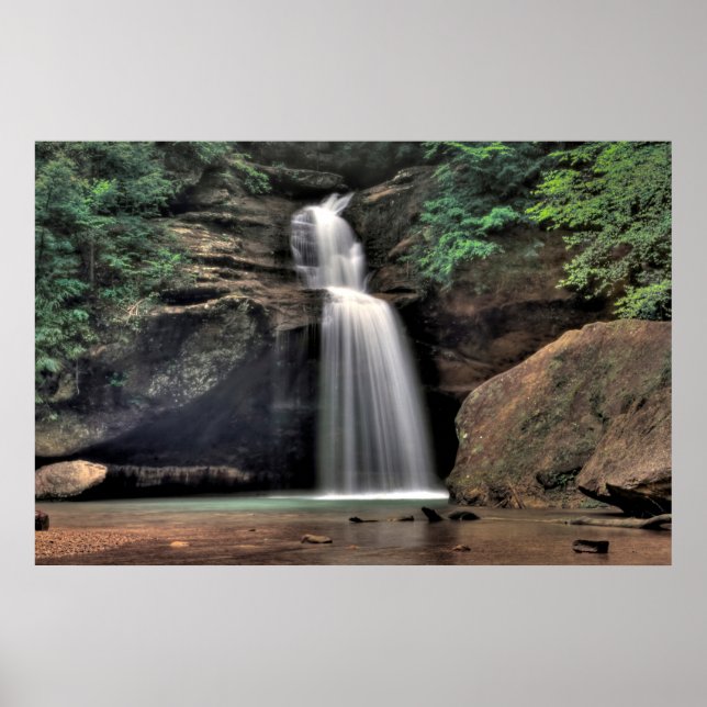 Poster Lower Falls, Old Man's Cave, Hocking Hills, Ohio (Devant)
