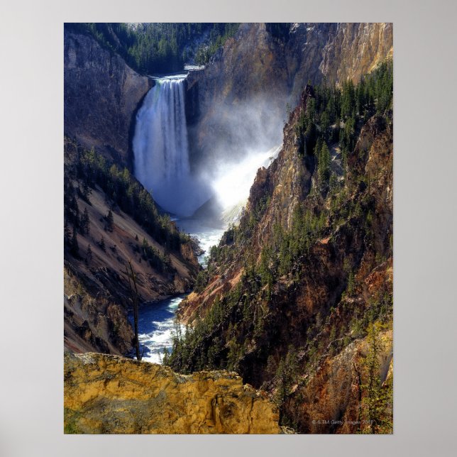 Poster Lower Yellowstone Falls, Yellowstone National (Devant)