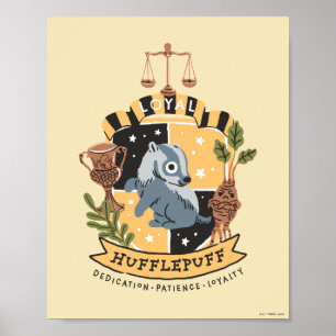 Poster Loyal Hufflepuff de dessin animé