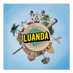 Poster Luanda petite planète minuscule monument architect