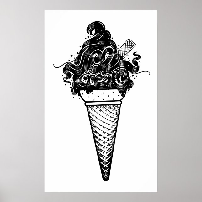 Poster Luca Ionescu "Crème glacée" (Devant)