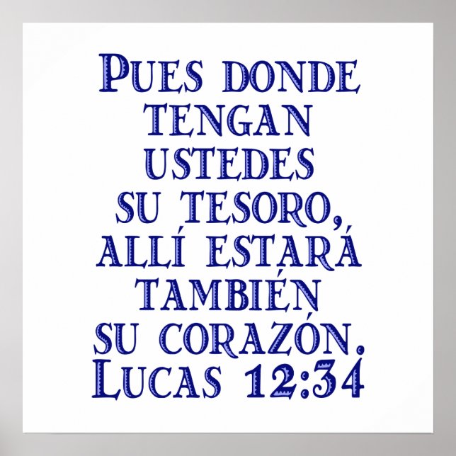 Poster Lucas 12:34 (Devant)