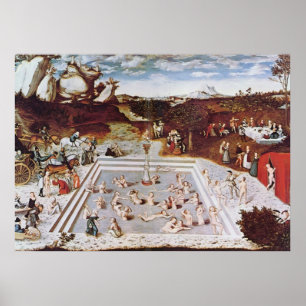 Poster Lucas Cranach l'aîné la fontaine de la jeunesse