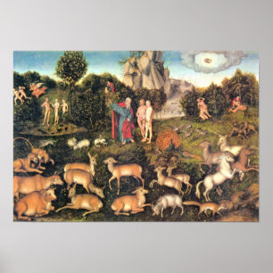 Poster Lucas Cranach l'aîné - paradis