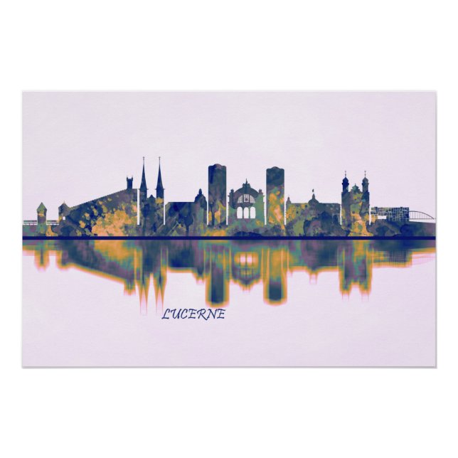 Poster Lucerne Skyline (Devant)