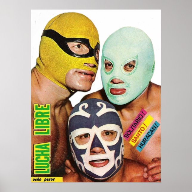 Poster Lucha Libre Trio (Devant)