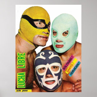 Poster Lucha Libre Trio