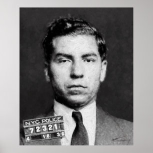 POSTER LUCIANO MUGSHOT LUCKY PAINTEMENT