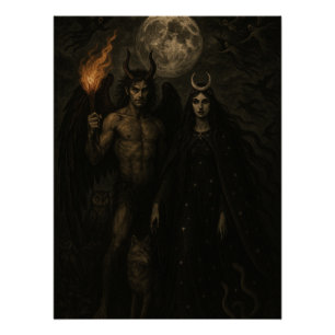 Poster Lucifer et Diana - Illustration de la Nocturne de 
