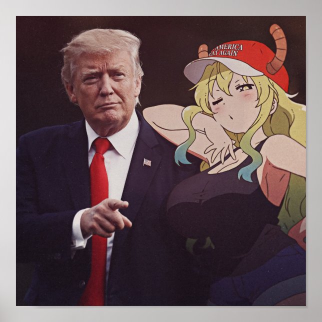 Poster Lucoa Quetzalcoatl feat Donald Trump (Devant)
