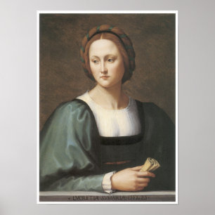 Poster Lucrezia Sommaria, c. 1530 Portrait d'une dame