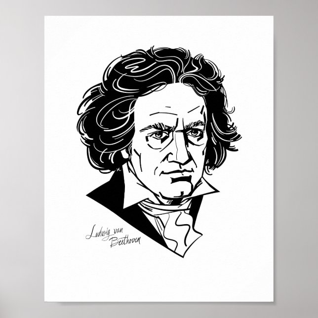Poster Ludwig van Beethoven (Devant)