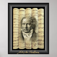 Ludwig van Beethoven~Rolled Classic Sheet Music~