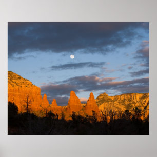 Poster Lueur 2226 de lune de Sedona
