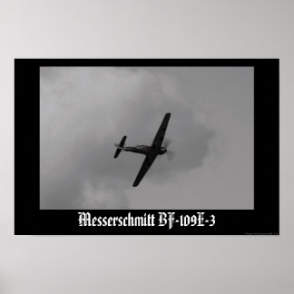 Poster Luftwaffe Bf-109 E-3