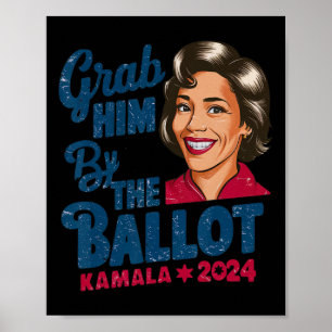Poster Lui Par Le Ballot Kamala 2024 Funny Harris Électio