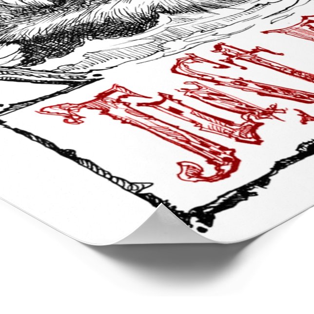 Poster L'ultime ne pense pas. Dessine ! Affiche! (Coin)