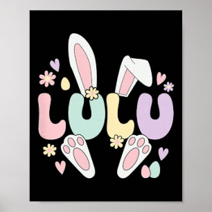 Poster Lulu Grand-mère Lapin de Pâques Lulu Grand-mère Pâ