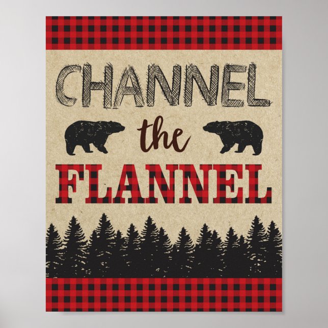 Poster Lumberjack Anniversaire de fête Signal Canal Flann (Devant)