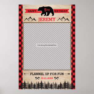Poster Lumberjack Party Frame Prop pour stand photo