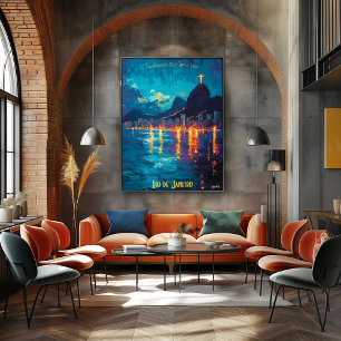 Poster Lumiance de Rio - Reflets du Christ Rédempteur