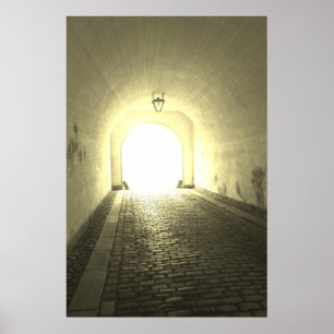 Poster Lumière à l'extrémité de l'affiche de tunnel